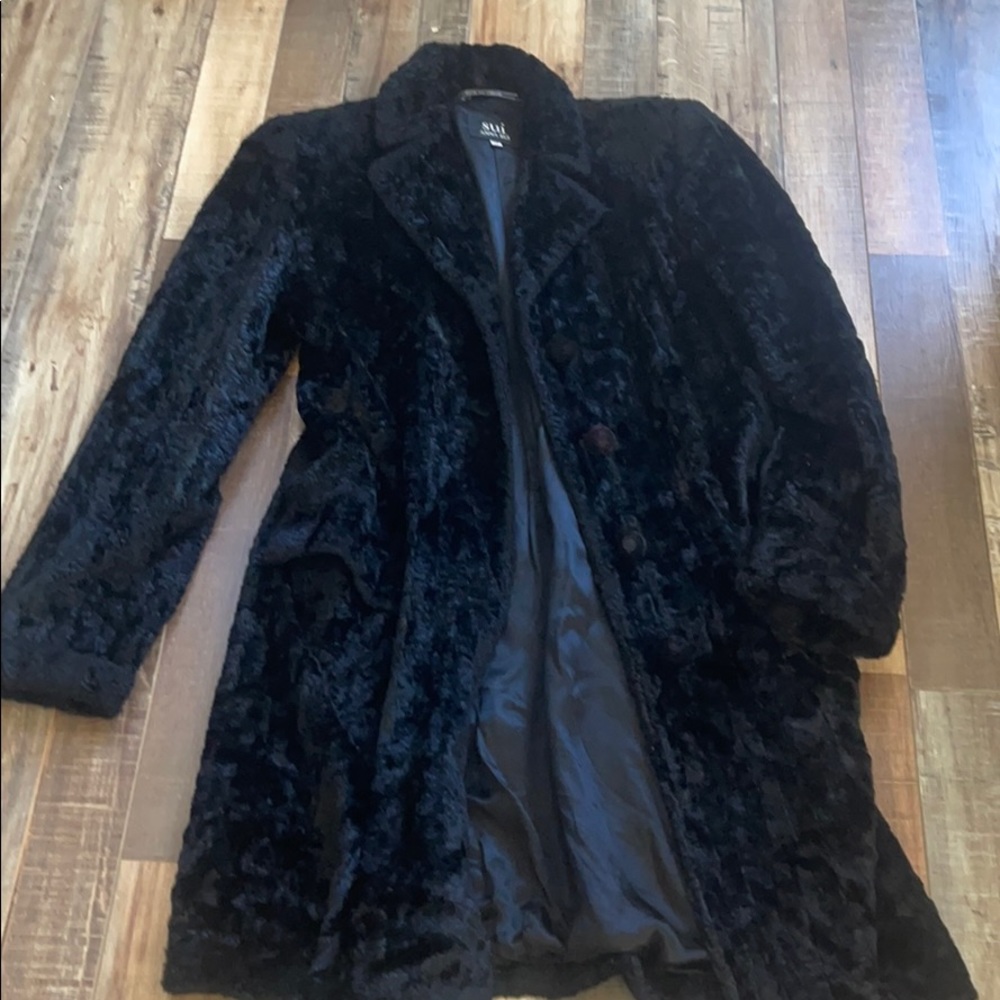 Vintage Anna Sui Persian lamb faux fur coat